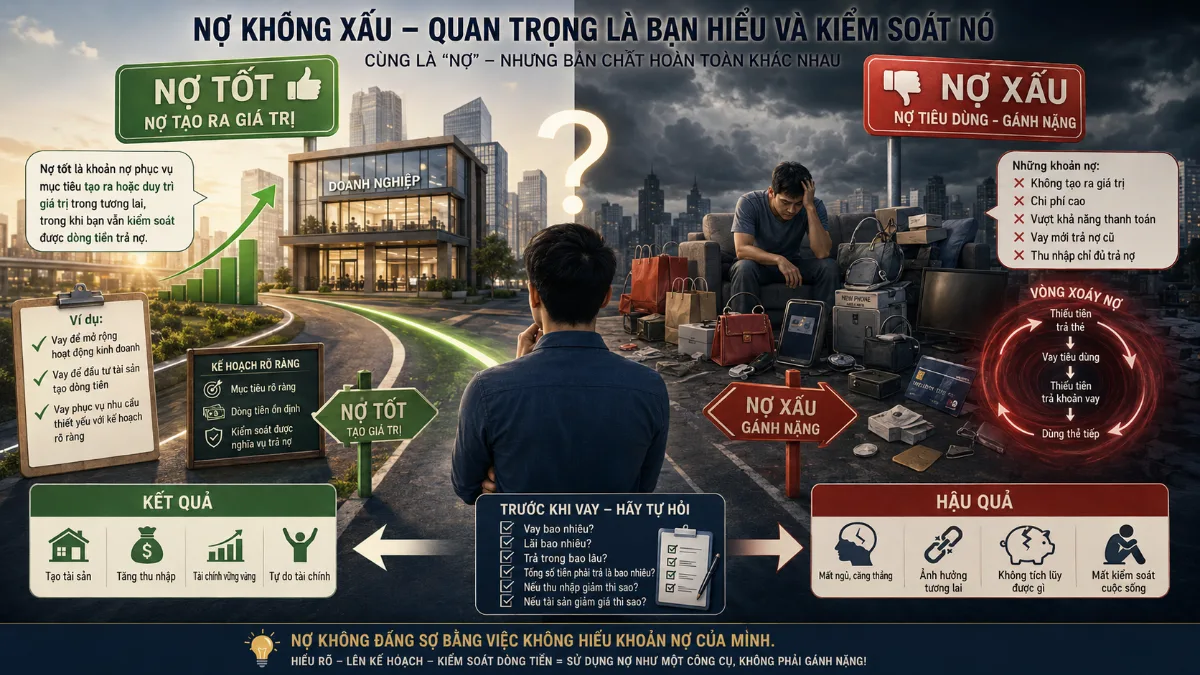 Nợ không phải lúc nào cũng xấu: Có những khoản nợ càng biết dùng càng có lợi