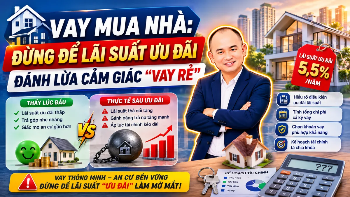 Vay mua nhà: Đừng để lãi suất ưu đãi đánh lừa cảm giác “vay rẻ”